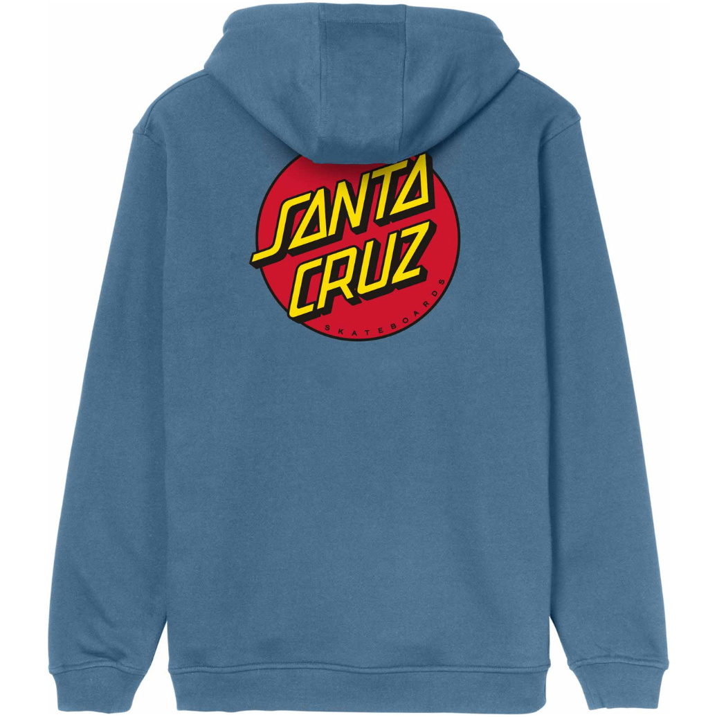 2026 Santa Cruz Mens Classic Dot Chest Hoodie SCA-HDY-10360 - Faded Denim